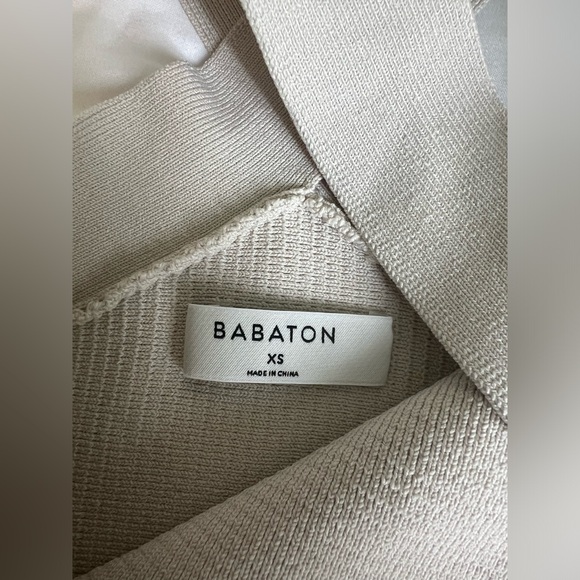 Aritzia Babaton Sculpt Knit Criss Cross Cropped Tank Matte Pearl - Picture 5 of 7